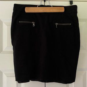 cynthia steffe black zipper mini skirt